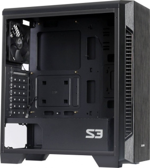 Корпус Zalman S3 TG (MidiTower, 2*USB2.0, 1*USB3.0, Tempered Glass, ATX, без БП) Black