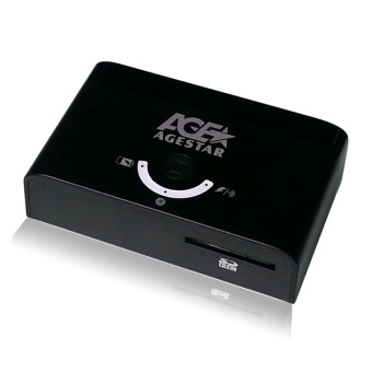 Внешний картридер USB2.0 Agestar WPRS1 microUSB, SD, USB, LAN, Wi-Fi, 1200мАч, черный