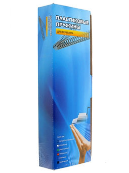 Пружина пластиковая Office Kit  6мм, белая, 100шт