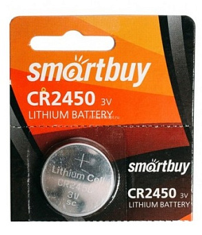 Элемент питания CR2450, 3V, 1шт. Smartbuy Lithium Battery BL5