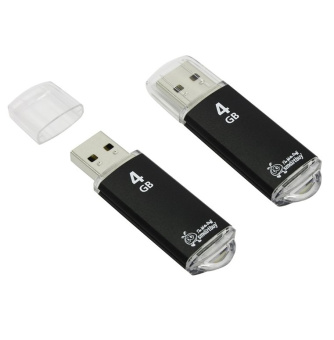 Флешка 4Gb SmartBuy V-Cut Black