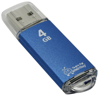 Флешка 4Gb SmartBuy V-Cut Blue