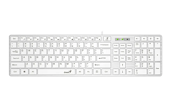 Клавиатура проводная Genius SlimStar 126 White