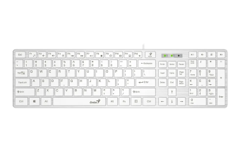 Клавиатура проводная Genius SlimStar 126 White