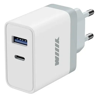Сетевое зарядное устройство Wiiix UNN-4-2-01-QC 18W USB-A USB-C белый