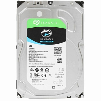 Жесткий диск SATA 6Tb Seagate Skyhawk 5400rpm 256Mb SATA-3