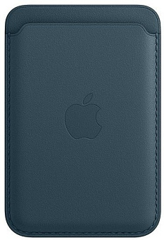 Кожаный кошелек для смартфона Apple iPhone Leather Wallet with Magsafe Baltic Blue