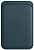 Кожаный кошелек для смартфона Apple iPhone Leather Wallet with Magsafe Baltic Blue