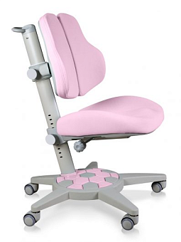 Кресло Mealux ErgoKids Jasper Duo Y-106 (ткань, регулируемая высота, рег. спинка, блок. роликов) Розовый