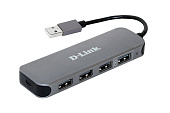 Концентратор USB-A - 4-port USB2.0, D-Link DUB-H4 + блок питания