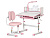 Стол Mealux BD-24 PN pink (ш79 х г39-60 х в53-72, стул и лампа в комплекте) бело-розовый