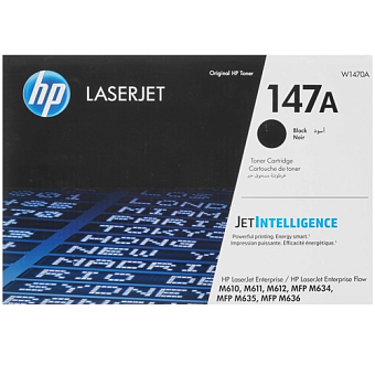 Картридж лазерный HP 147A (W1470A) для HP LaserJet M610dn, 10500 стр. черный