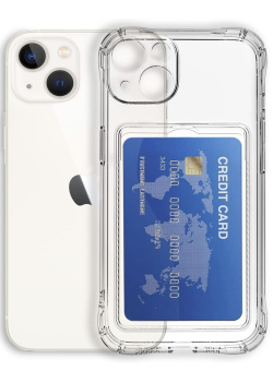 Чехол для смартфона Apple iPhone 13 6.1" - Gurdini силикон с отделением для карты прозрачный