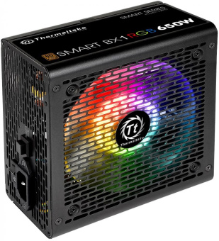 Блок питания 650W Thermaltake Smart BX1RGB (120mm, 24+8pin, 2*8pin, 6*Sata, 4*IDE, RGB, 80 PLUS Bronze)