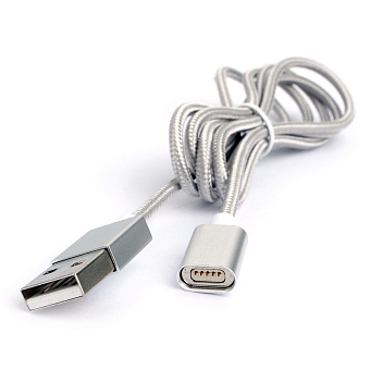 Кабель магнитный USB-A - без насадок, 1.0м, Cablexpert, магнитный, Серый