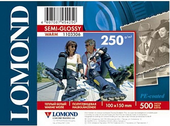 Бумага Lomond [10x15см] полуглянцевая, 250гр/м2, 500л